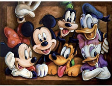 Carica l'immagine nel visualizzatore della Galleria, Pittura diamante Schema punto croce Ricamo diamante 5D "Principessa dei cartoni animati Topolino Winnie the Pooh" Decorazioni per la casa Art