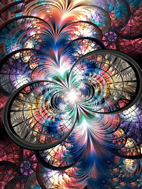 5d Diy Diamond Painting Mandala Abstract Mosaic Flower Fantasy Embroidery  Diamond Art Wall Decor 