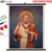 Laden Sie das Bild in den Galerie-Viewer, 5D DIY Diamantmalerei Lustige Jesus Mosaik Handarbeiten Volldiamantstickerei Mit Rahmen Kreuzstich Set Kunstwanddekorativ