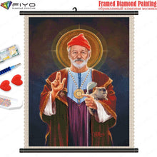 Laden Sie das Bild in den Galerie-Viewer, 5D DIY Diamantmalerei Lustige Jesus Mosaik Handarbeiten Volldiamantstickerei Mit Rahmen Kreuzstich Set Kunstwanddekorativ