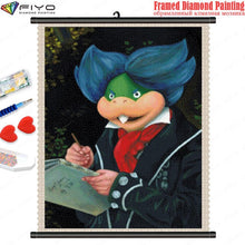 Laden Sie das Bild in den Galerie-Viewer, 5D DIY Diamantmalerei Lustige Jesus Mosaik Handarbeiten Volldiamantstickerei Mit Rahmen Kreuzstich Set Kunstwanddekorativ