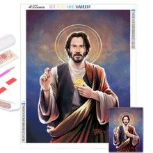 Laden Sie das Bild in den Galerie-Viewer, 5D DIY Diamantmalerei Lustige Jesus Mosaik Handarbeiten Volldiamantstickerei Mit Rahmen Kreuzstich Set Kunstwanddekorativ