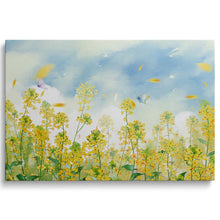 Load image into Gallery viewer, Art Canvas Wall Yellow blue flower Rape Blossoms Decor