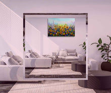 Load image into Gallery viewer, Purple  Yellow Flowers Wall Art Canvas Colorful Floral Print