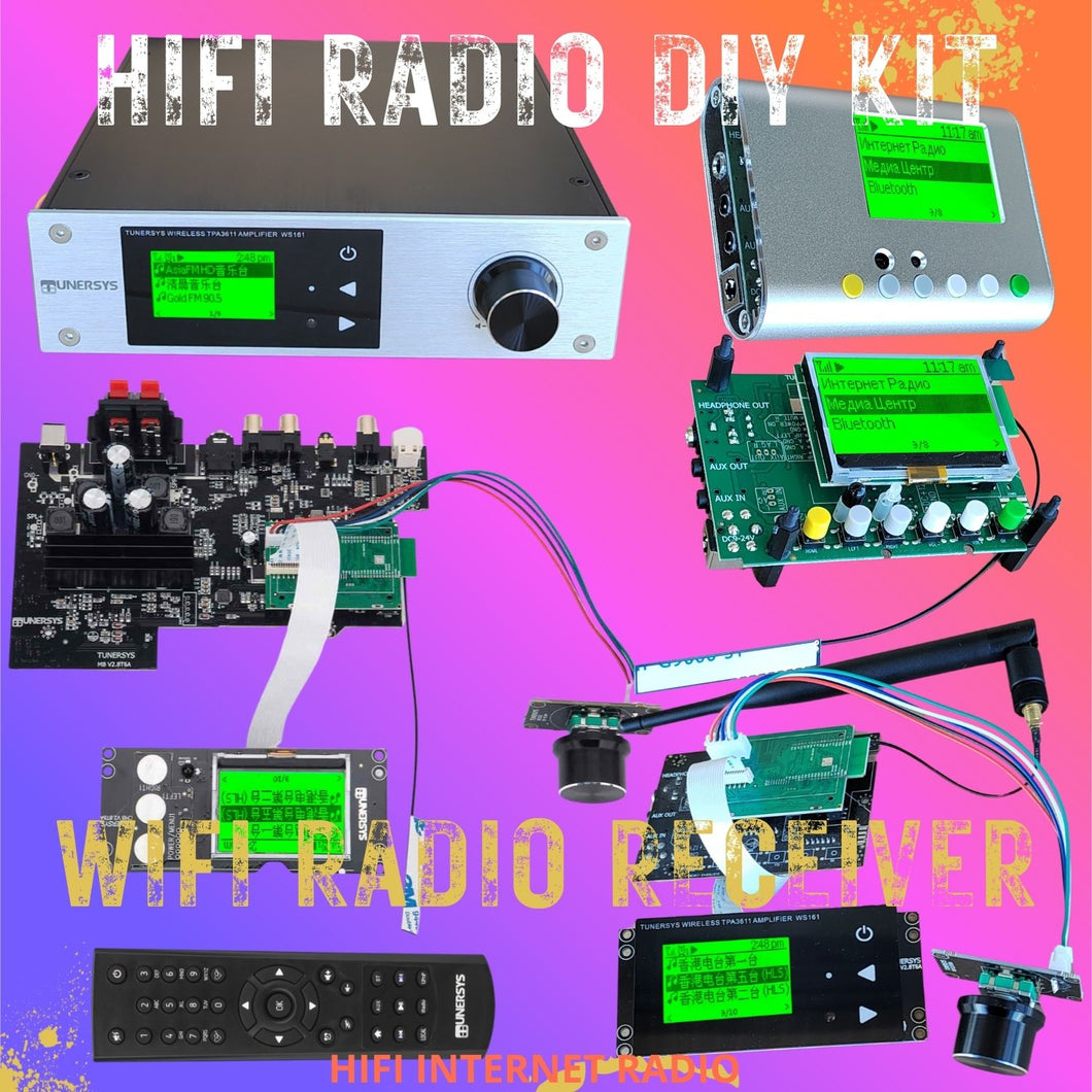 DIY KIT Internet Radio Board WiFi Internet Tuner Stereo Amplifier Module