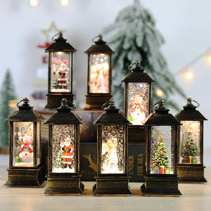 Linterna navideña con luz de viento, decoración navideña para Papá Noel, árbol de Navidad, adornos para el hogar, regalos de Navidad, Año Nuevo 2024, 2024