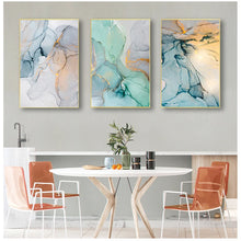 Cargar imagen en el visor de la galería, Cuadros de decoración geométrica para el hogar, sin marco, patrón de piedra verde abstracto, pintura de lienzo nórdico, Cuadros de pared