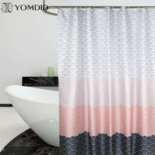Load image into Gallery viewer, Nordic Shower Curtain Geometric Color Block Bath Curtains Wifi Pattern Waterproof Bath Curtain Extra Large Wide 12pcs Hooks