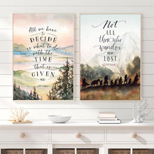 Cargar imagen en el visor de la galería, Póster de película de literatura de fantasía, cuadro sobre lienzo para pared, imagen de J.R.R. Impresiones de citas de Tolkien para la decoración del hogar de la sala de estar