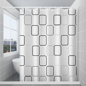 240 200 180 150 Modern Shower Curtain With Hooks Mildew Proof Translucent Bathroom Curtains Home Waterproof PEVA Plastic Curtain