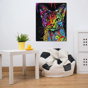 Colorful Animal Cat Cow Monkey Deer Dog Oil Painting Living Room Decorative Painting Pop Art Wall Art Canvas Posters and Prints