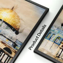 Laden Sie das Bild in den Galerie-Viewer, Islamische Moschee Schrift Heilige Stadt Jerusalem Wand Kunst Leinwand Malerei Nordic Poster Und Drucke Wand Bilder Für Wohnzimmer