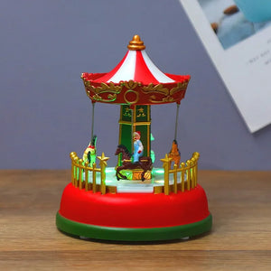 Scatole musicali Merry-Go-Round con vento leggero Giostra giostra Scatola musicale Compleanno per bambini Regalo di Natale Baby Room Home Decor