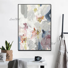 Laden Sie das Bild in den Galerie-Viewer, Abstraktes Ölgemälde, 100 % handgemalte Ölgemälde, Wandkunst, Leinwand, abstrakte Kunstwerke, Schnitzkunst für Hotel-Wohnzimmerdekoration