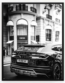 Póster de coche deportivo de moda francesa, cuadro sobre lienzo para pared de tienda de marca nórdica de lujo, imágenes en blanco y negro moderno para decoración