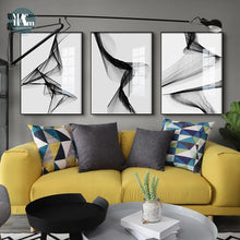 Load image into Gallery viewer, Nordic Black White art wall art Canvas Painting posters Prints Abstract line Picture for Living Room Morden Home Decor No Frame