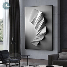 Load image into Gallery viewer, Nordic Black White Geometry space art wall art Canvas poster Painting Prints Abstract line Pictures for Living Room Morden Decor