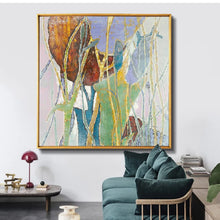 Carica l&#39;immagine nel visualizzatore della Galleria, Modern abstract Hand painted oil painting on canvas wall art pictures home decoration 2 pieces for living room bedroom no framed