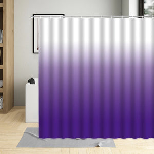 Cortina de ducha azul, púrpura, rosa, rojo, verde, baño, impermeable, diseño de Color degradado, tela para bañera, cortinas de baño con 12 ganchos
