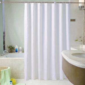 Cortina de ducha transparente impermeable, revestimiento de cortinas de baño de plástico blanco, moho transparente para baño, PEVA, lujo para el hogar con ganchos