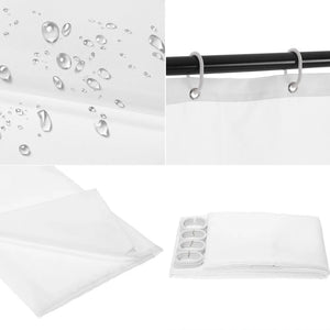 Tenda da doccia impermeabile Tenda da bagno bianca trasparente di colore puro da bagno trasparente con gancio per la decorazione domestica