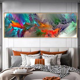 Di grandi dimensioni Astratta Blu Viola Nuvola Poster Immagine di Arte Della Parete Su Tela Pittura Per Soggiorno Home Decor Senza Cornice