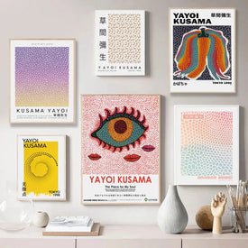 Yayoi Kusama – affiches et imprimés nordiques de surréalisme, œil de citrouille, peinture sur toile d'art mural, images murales pour décor de salon