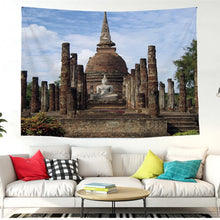 Load image into Gallery viewer, Indian Tapestry Buddha Statue Meditation Chakra Tapestry Wall Hanging Mandala Tapestries Wall Cloth Psychedelic Yoga Carpet Boho