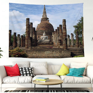 Tapiz indio, estatua de Buda, tapiz de chakras para meditación, tapices de Mandala para colgar en la pared, tela de pared, alfombra de Yoga psicodélica bohemia
