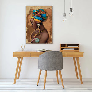 Africa Wall Art Canvas Painting Black Woman Posters and Prints Wall Pictures for Living Room Decoration Modern Home Decor Cuadro