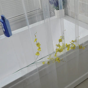 Cortina de ducha transparente impermeable, revestimiento de cortinas de baño de plástico blanco, moho transparente para baño, PEVA, lujo para el hogar con ganchos