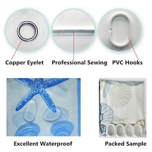 Cargar imagen en el visor de la galería, Cortinas de ducha con llave griega étnica, cortina de baño impermeable de poliéster, juego de cortinas de baño con borde de meandro tradicional, alfombrillas, decoración de alfombra