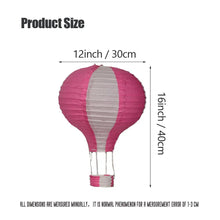 Laden Sie das Bild in den Galerie-Viewer, Kinder Junge Mädchen 1. Geburtstag Party Gefallen Faltende Heißluftballon Form Laterne Rosa Blau Hochzeit Taufe Dekor Hängende Papier Handwerk