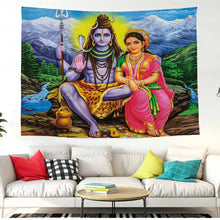 Load image into Gallery viewer, Indian Tapestry Buddha Statue Meditation Chakra Tapestry Wall Hanging Mandala Tapestries Wall Cloth Psychedelic Yoga Carpet Boho
