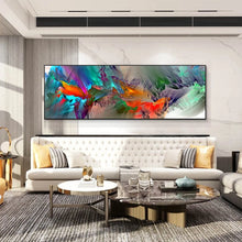 Load image into Gallery viewer, Larger Size Abstract Blue Purple Cloud Posters  Picture Wall Art Canvas Painting For Living Room Home Decor No Frame