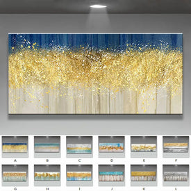 Handmade beautiful gold oil painting home decoration Abstract landscape Canvas Hand-painted Wall Art for living room no framed