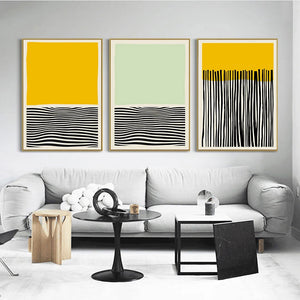 Abstract Color Line Wall Art Canvas Painting Minimalist Style Geometric Picture Poster and Print Gallery Living Room Home Decor
