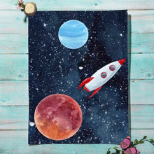 Carica l&#39;immagine nel visualizzatore della Galleria, Spazio Astronauta Pianeta Razzo Terra UFO Nursery Wall Art Canvas Painting Poster e stampe Immagini murali Decorazioni per la camera dei bambini