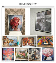 Cargar imagen en el visor de la galería, Gatyztory-pintura al óleo DIY de mujer abstracta, manualidades navideñas pintadas a mano para adultos, pintura por lienzo con números, kits de pintura, imagen H