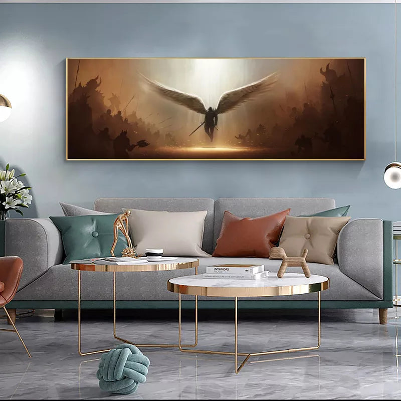 El Arcángel de la justicia Tyrael, lienzo de pared, pintura artística, póster artístico de pared e impresión, imagen artística de pared para decoración del hogar y sala de estar