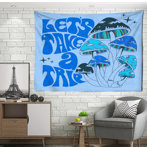 Psychedelischer Pilz Wandteppich Wandbehang Böhmische Hexerei Mädchen Schlafsaal Ästhetik Zimmer Home Decor