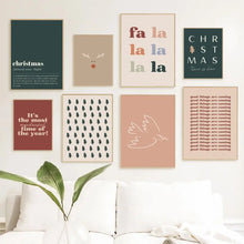 Загрузите изображение в программу просмотра галереи, Рождественские постеры и принты, рождественские цитаты, настенная живопись на холсте, картины с праздником, декор для комнаты, украшение для дома