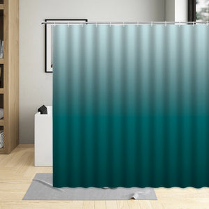 Cortina de ducha azul, púrpura, rosa, rojo, verde, baño, impermeable, diseño de Color degradado, tela para bañera, cortinas de baño con 12 ganchos