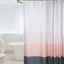 Load image into Gallery viewer, Nordic Shower Curtain Geometric Color Block Bath Curtains Wifi Pattern Waterproof Bath Curtain Extra Large Wide 12pcs Hooks