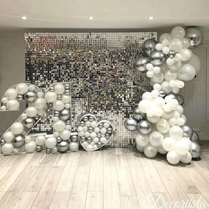 2M Folienvorhang Schimmer Pailletten Glitzer Hintergrund Hintergrund Hochzeit 30 40 50 Geburtstag Party Babyparty Geschlecht offenbaren Dekor