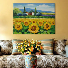 Carica l&#39;immagine nel visualizzatore della Galleria, Mintura Hand-Painted Thick Sunflower Oil Painting On Canvas,Handmade Landscape Wall Art,Pictures For Living Room,Home Decoration