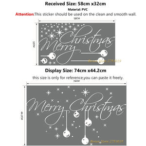 Joyeux Noël Cloche Stickers Muraux Décoration de La Maison Stickers Muraux pour Fenêtre En Verre Autocollant De Noël Décor À La Maison Boutique Vitrine Art Design