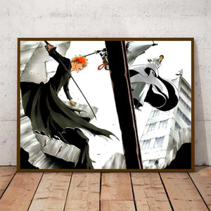 Japan Anime Ho Bleach Kurosaki Ichigo Poster da parete su tela Immagini a parete per ragazzo Camera dei bambini Soggiorno Decorazione camera da letto