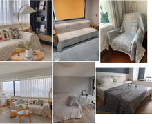 Carica l&#39;immagine nel visualizzatore della Galleria, Junwell 100% mussola di cotone coperta estiva letto divano da viaggio traspirante chic Bohemia grande coperta morbida coperta para