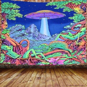 3d Print Mushroom Tapestry Illusory Art Tapestry Hippie Colorful Art Tapiz Wall Hanging Tapestries Household Bedside Decoration